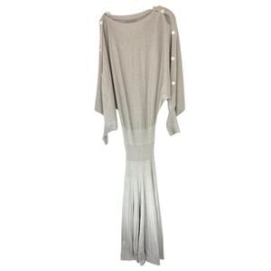 Palmer Harding Beige Long Sleeve Hazy Ribbed Knit Sweater Maxi‎ Dress Medium